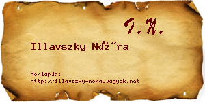 Illavszky Nóra névjegykártya